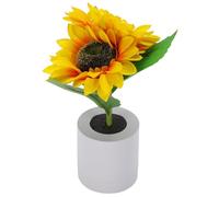 Halearo Veilleuse LED Tournesol Rechargeable avec 2 Modes D'éclairage, Batterie 600 MAh, Chargement USB pour Chambre à Coucher, Salon, Bureau, Décoration