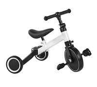 Halearo Vélo D'équilibre 2 en 1 pour Enfants pour Tout-Petits de 1 à 3 Ans, Tricycle Multifonctionnel avec Hauteur de Siège Réglable et Caractéristiques de sécurité (Blanc)