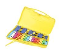 Halearo Xylophone Professionnel en Aluminium coloré de 25 Notes pour Enfants avec Boîte Jaune, Solide et Résistant à L'usure, Rangement Portable, 15,4 X 9,1 X 1,6 Pouces