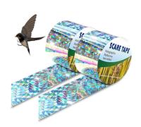 halercay 2PC 80M x 2,4CM Ruban adhésif réfléchissant pour Oiseaux,Bande Répulsive Double Face,Anti Oiseaux Bande,pour Protéger Les Plantes du Jardin,Maison,verger,pour effrayer Les Oiseaux