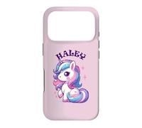 Haley Adorable Motif Licorne pour Fille Nom Haley Coque pour iPhone 17 Pro