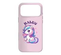 Haley Adorable Motif Licorne pour Fille Nom Haley Coque pour iPhone 17 Pro Max