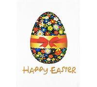 Half a Donkey Grand torchon en Coton Happy Easter