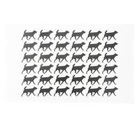 Half a Donkey Grand torchon en Coton Motif Chien Noir