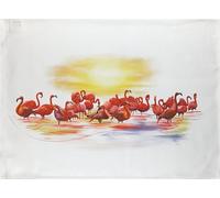 Half a Donkey Grand torchon en Coton Motif flamboyance de Flamants Roses