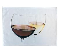 Half a Donkey The Wine Glasses Grand torchon en coton