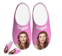 half-acre square pond Pantoufles en coton personnalisées, pantoufles d'intérieur personnalisées, impression possible avec photos et noms, pantoufles unisexes antidérapantes en coton