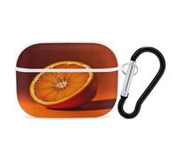 Half an Orange - Organiseur pour écouteurs Airpods Pro résistant aux chocs avec mousqueton anti-chute pour Airpods Pro 2ème génération, blanc