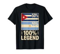 Half Argentine Cuban Roots 100% Legend Argentina Cuba T-Shirt
