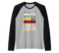Half Colombian Argentinian Roots 100% Legend Colombia Manche Raglan
