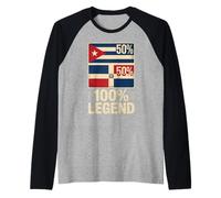 Half Cuban Dominican Roots 100% Legend Cuba Manche Raglan