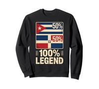 Half Cuban Dominican Roots 100% Legend Cuba Sweatshirt