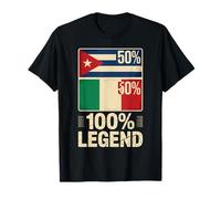 Half Cuban Italian Roots 100% Legend Cuba Italy T-Shirt