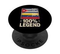 Half Cuban Venezuelan Roots 100% Legend Venezuela PopSockets PopGrip Adhésif