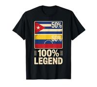 Half Cuban Venezuelan Roots 100% Legend Venezuela T-Shirt