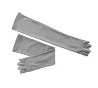 Half Finger Arm Sleeves - Ice Fabric Cooling | Sport Protective UV Protection Cover | 50cm Extended Length + 150-180cm Height Fit | High Elasticity Moisture Wicking | For Running & Cycling & Fishing