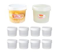 Half Forest 10 Pièces Petits Récipient Alimentaire Pot Conservation Avec Couvercle Réutilisables Et Empilables Pour Conserver Fruits, Confiture, Sauces, Yaourt, Glace, Snacks Et Plus (160ml)