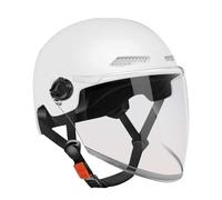 Half Helmet - Motorcycle rétro à Face Ouverte pour la Protection Solaire, Skullcap avec Boucle à libération Rapide, Casque léger pour Femmes, , Scooter, vélo, Course, 10,63x8.66x5,91 Pouces