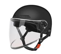 Half Helmet - Motorcycle rétro à Face Ouverte pour la Protection Solaire, Skullcap avec Boucle à libération Rapide, Casque léger pour Femmes, , Scooter, vélo, Course, 10,63x8.66x5,91 Pouces