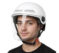 Half Helmet - PP Small Motorcycle Helmet | Sun Protection Hat | Retro Open Face Design for Riders, Quick Release Buckles, Perfect for Motocross, ATV, Scooter, Electric Bike