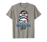 Half Honduran Puerto Rican Pride Two Flags One Heart T-Shirt