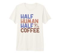 Half Human Half Coffee T-Shirt Haut de Gamme