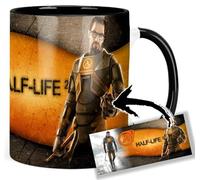 Half Life Gordon Freeman Tasse Ceramique Intérieure et Poignée Noire Mug