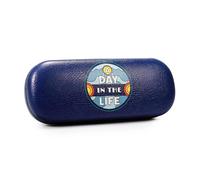Half Moon Bay A Day in the Life - The Beatles - Navy Blue 6.5 x 2.7 Inch PU Eyeglass Protective Hard Case, bleu marine, 6.5 x 2.7 Inch