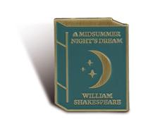 Half Moon Bay A Midsummer Night's Dream William Shakespeare 3,8 cm, vert sarcelle et or en alliage de zinc et émail, 3,8 cm, alliage de zinc et émail, sans pierre précieuse