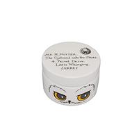 Half Moon Bay - Boîte à bijoux ronde en céramique Harry Potter - Hedwige - Boîte à bijoux avec couvercle - Décor de 6 cm - Hibou Hedwige