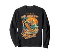 Half Moon Bay Californie Surf Skeleton Mavericks Beach Re Sweatshirt