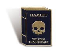 Half Moon Bay Hamlet William Shakespeare Pin's en alliage de zinc noir et doré de 3,8 cm, en alliage de zinc et émail, sans pierre précieuse, 3,8 cm, alliage de zinc et émail, sans pierre précieuse