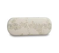 Half Moon Bay Larkspur by ACS William Morris Étui à lunettes en similicuir avec housse rigide à charnière et chiffon en microfibre Vert sauge et ivoire 16,5 x 7,9 x 4,1 cm, ivoire, 6.5 x 2.76 x 1.65