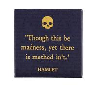 Half Moon Bay Madness Yet There is Method In't Shakespeare Hamlet Dessous de Verre carré en céramique 10,2 cm Noir et doré