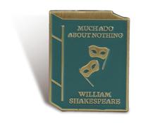 Half Moon Bay Much Ado About Nothing William Shakespeare Pin's en alliage de zinc et émail vert sarcelle 3,8 cm, en alliage de zinc et émail, sans pierre précieuse