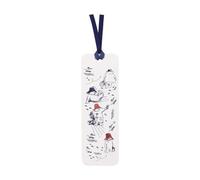 Half Moon Bay Paddington Bear Designs Marque-page en papier FSC avec ruban en polyester Blanc 20,3 x 7,6 cm
