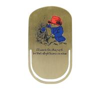 Half Moon Bay Paddington Bear Never Be Like Other People Marque-page en alliage de zinc et émail Bleu/rouge/doré 6,8 x 5,1 cm