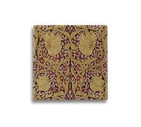 Half Moon Bay Pimpernel Flower by ACS William Morris Dessous-de-Verre carré en céramique 10,2 cm