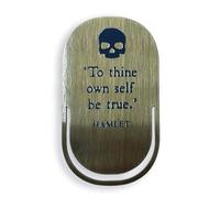 Half Moon Bay Shakespeare Hamlet Marque-page en alliage de zinc et émail Noir et doré 11,1 x 4,3 cm