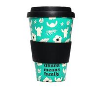 Half Moon Bay - Tasse de voyage Disney Lilo et Stitch - RPET recyclé - 400 ml - Tasses à café à emporter réutilisables - Tasse de voyage étanche - Tasse de voyage à thé - Tasse de voyage Stitch