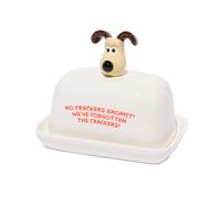 Half Moon Bay Beurrier en céramique Wallace and Gromit | Beurrier avec couvercle en céramique | Wallace and Gromit Gifts & Wallace and Gromit Merchandise | Beurrier en céramique avec couvercle avec