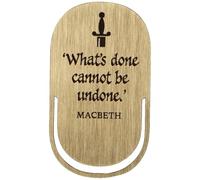 Half Moon Bay What's Done Cannot Be Undone Marque-page en alliage de zinc et émail Style trombone 11,1 x 4,3 cm