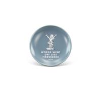 Half Moon Bay Words Went Off Like Fireworks - Matilda - Plateau Rond en grès Bleu pervenche 8,5 cm