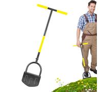 Half-Moon Manual Lawn Edger - Heavy Duty Grass Border Cutter Ergonomic Handle | Garden Landscaping Tool Sidewalks, Flower Beds, Driveway Edging Lawn Maintenance Projects Soil Blade Steel Turf