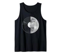 Half Moon Vinyl Record Design - Music Lover Lunar Graphic Débardeur