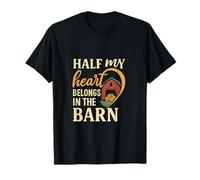 Half My Heart Belongs in the Barn Horse Lover T-Shirt