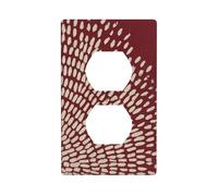 Half of A Radial Pattern Outlet Cover Cover Decorative 1 Gang Wall Plate for Kitchen Room Bathroom Size 7x11.4cm