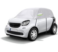 Half Outdoor Car Cover Compatible With Smart Fortwo 2006-2025,Waterproof Car Cover Anti-Snow Uv Sun Silver