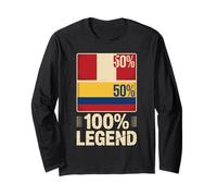 Half Peruvian Colombian 100% Legend Peru Colombia Manche Longue