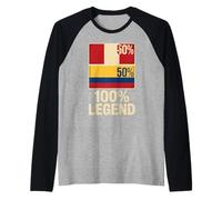 Half Peruvian Colombian 100% Legend Peru Colombia Manche Raglan